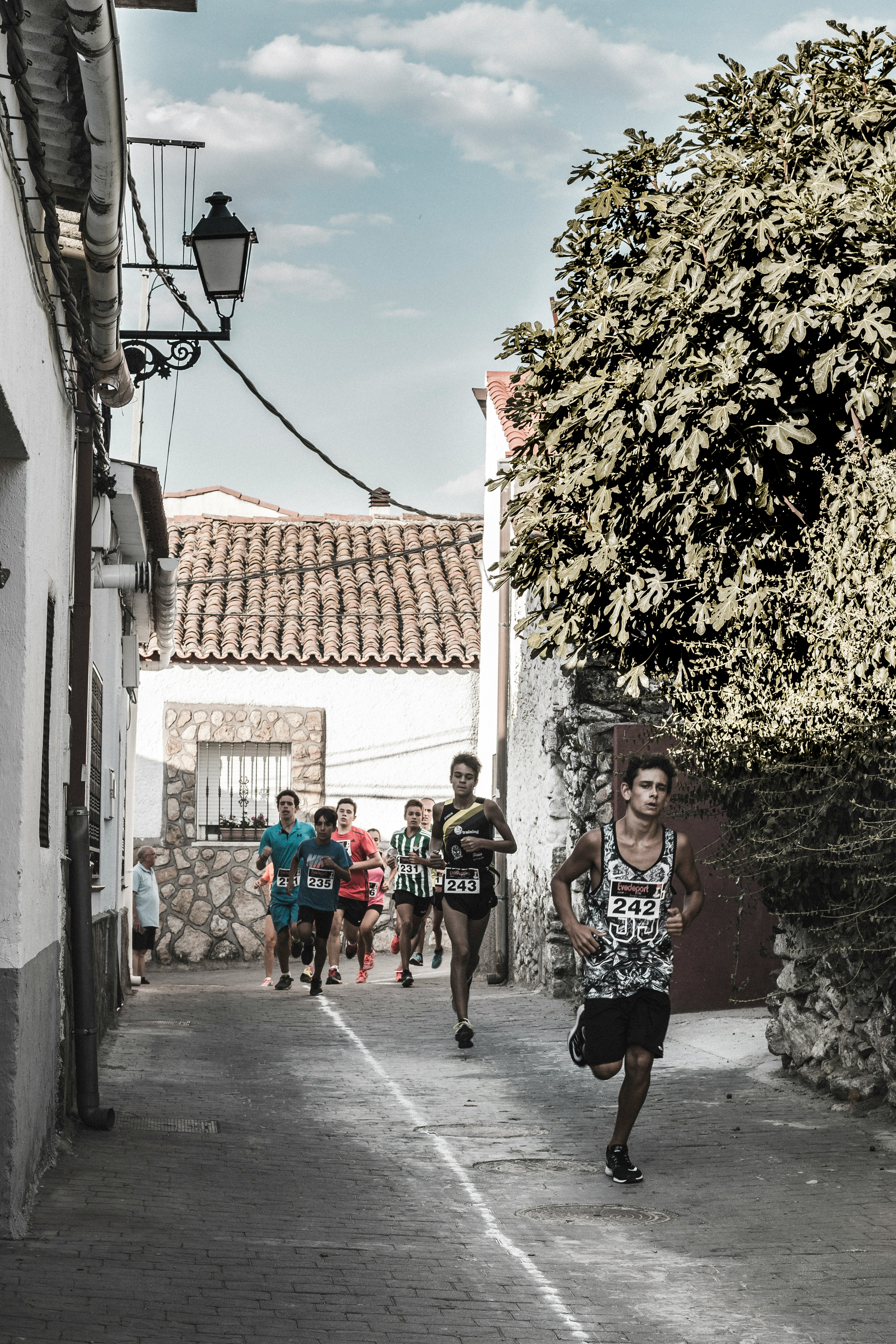 man running on pathway